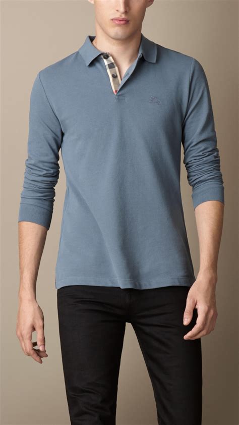 burberry long sleeve polo mens|Burberry polo shirts men's outlet.